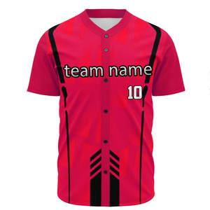 Camiseta de béisbol personalizada OEM para equipo, camiseta de béisbol de poliéster con botones y color personalizado, con bordado o sublimación - Product Image 3