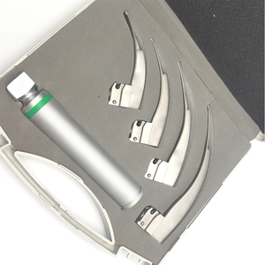 Ensemble de laryngoscope à fibres optiques LED Macintosh avec 4 lames, poignée et étui de protection - Product Image 3