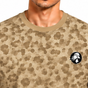 Khaki <b>Leopard</b> <b>Print</b> T Shirt Unisex Short Sleeve Crew Neck Casual Streetwear Printed Tee Custom Sports Training Fashion <b>Top</b> - Product Image 3