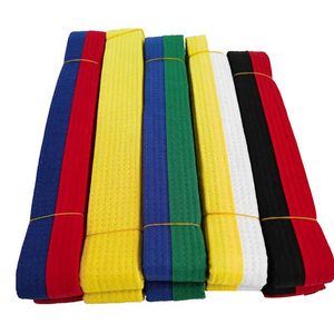Custom Logo 100% Cotton Stretch Multi-Color Stripe Lightweight Breathable Durable Unisex Martial <b>Arts</b> Training Belt Judo BJJ - Product Image 1