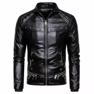 <b>Men</b> Premium Genuine Leather <b>Jacket</b> Soft Comfortable Classic Full Zip Durable Casual Regular Fit Fashion Outerwear Winter - Product Image 3