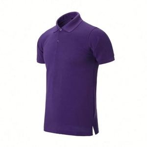 Polo à manches courtes pour homme, couleur unie, tissu tricoté décontracté, design boutonné, coupe classique - Product Image 2
