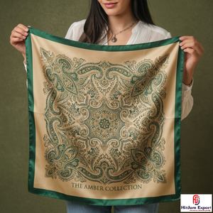 Trendy Fashion Custom Printed Silk Feel Square Hijab Scarf <b>Head</b> <b>Wrap</b> Shawl Private Label OEM ODM Textile Manufacturer Supplier - Product Image 4