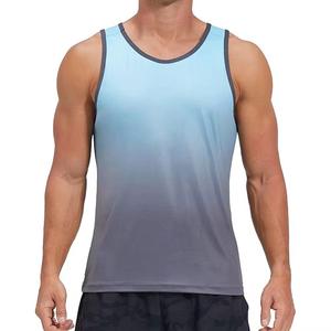 Camiseta sin mangas de punto para hombre, color sólido, cuello redondo, estilo casual, color canela con ribete oscuro - Product Image 5
