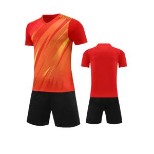 Ensemble d'uniformes de football personnalisés pour hommes, bleu foncé dégradé, manches courtes, respirant, séchage rapide, léger, tenue d'équipe - Product Image 4