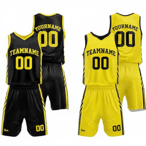 Ensemble d'uniformes de basketball personnalisés par sublimation - Maillot et short respirants en mesh pour compétitions professionnelles hommes et jeunes - Product Image 6