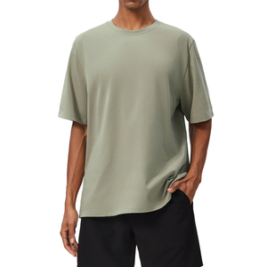 T-shirt décontracté à épaules tombantes 170 GSM 100 % coton, coupe oversize, pour l'été et le quotidien, personnalisable OEM, marque privée, fabricant d'usine - Product Image 1