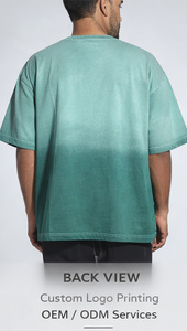 T-shirt en coton épais surdimensionné, impression personnalisée, coupe ample, streetwear homme, à prix raisonnable - Product Image 2