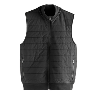 Chaleco Acolchado Negro para Hombre con Cierre Frontal Completo, Cuello Alto, Sin Mangas, Acolchado, para Uso Casual al Aire Libre en Invierno - Product Image 3
