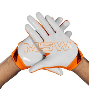 Gants de football américain personnalisés de qualité supérieure, super adhérents, antidérapants, à doigts complets, avec sangle de poignet réglable - Product Image 6