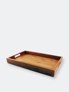 Rectangular Wooden Serving Tray-Eco-Friendly <b>Disposable</b> Country Design Breakfast & Food Serving Table Tray - Product Image 1