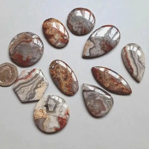 Pendentif en Agate Crazy Lace Naturelle Multicolore Fait Main, Pierre Précieuse Personnalisable pour la Fabrication de Bijoux, Lot en Gros - Product Image 1