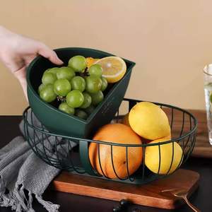 Panier à fruits en métal de qualité supérieure pour comptoir de cuisine, table à manger, rangement et décoration élégante - Product Image 6