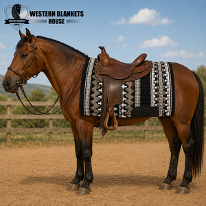 Couverture Western classique pour chevaux, en laine de Nouvelle-Zélande, doublure polaire, protection confortable pour le cheval, 42x34 pouces - Product Image 5