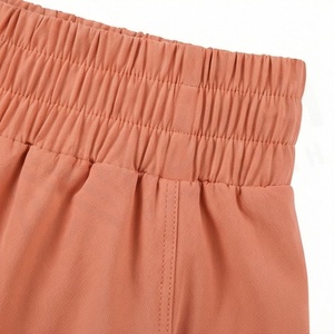 Women <b>Elastic</b> Waist Ruffle Shorts Solid Color Casual A-Line Summer Wear - Product Image 4