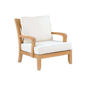 Banco Otomano de Madera Maciza de Teca Resistente a la Intemperie, Asiento Moderno para Jardín, Patio o Terraza - Product Image 2