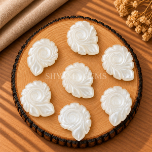 Colgante de Piedra Preciosa Tallada de Concha de Nautilus de 20mm con Piedra Lunar Blanca para Fabricación de Joyería Elegante, Artesanía y Suministro al por Mayor - Product Image 5