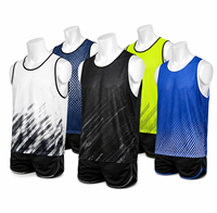 Chaleco de Fútbol de Malla 100% Poliéster, Transpirable, Sublimado, Antibacterial, Anti-UV, de Secado Rápido, Personalizado, Ropa de Entrenamiento