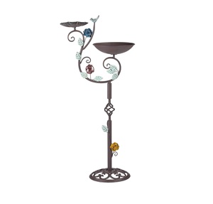 Fabricant OEM – Bain d'oiseaux vintage en fer avec finition élégante pour la décoration de jardin et les activités d'alimentation des oiseaux en extérieur – Magnifique - Product Image 1