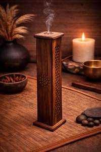 Quemador de Incienso de Madera Hecho a Mano – Decoración Zen para Meditación y Aromaterapia - Product Image 2