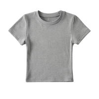 Haut court décontracté en coton respirant à séchage rapide pour femme, avec broderies et appliqués écologiques, collection été, vente en gros