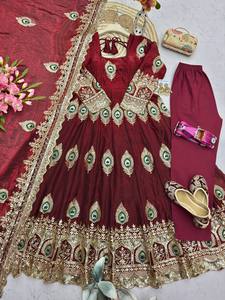 Exclusive Traditional Ladies <b>Fancy</b> Indian and Pakistani Anarkali Salwar <b>Suit</b> Available at Best Price From LAMOUNT SUPPLIER - Product Image 6