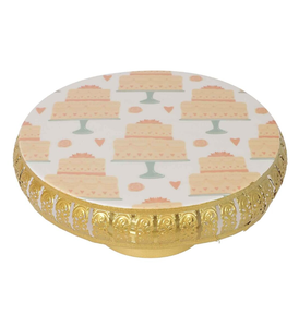 Base para Pastel de Metal Dorado con Diseño Impreso de Alta Calidad a Precio de Mayoreo - Product Image 3