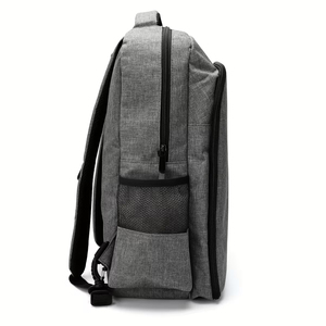 Portable Barber <b>Backpack</b> With Organized Compartments For <b>Tools</b> And Accessories Gray And Blue Professional Styling Bag - Product Image 3
