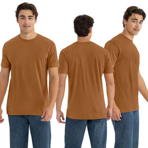 Camiseta Premium de Algodón 100% para Venta al por Mayor, con Logotipo Personalizado, Color Marrón Sólido, Pedido al por Mayor, Marca Privada, Fabricante OEM ODM, DDP - Product Image 1