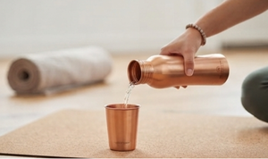 Minimalist Plain Copper <b>Bottle</b> Premium Quality Sleek Design Durable Flask Elegant Hydration Solution For Modern Living - Product Image 2