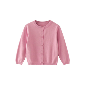 Cardigan en tricot de coton à manches longues et col rond boutonné pour garçons et filles, uniforme scolaire unisexe, veste pull - Product Image 4