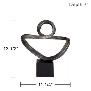 Sculpture métallique abstraite, décoration artistique de table, design contemporain, forme irrégulière, faite à la main pour le salon - Product Image 4