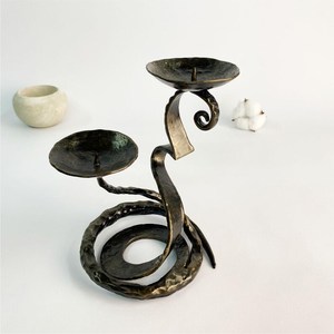 Candelabro de Hierro Forjado a Mano, Soporte para Joyas, Escultura Metálica Rústica, Decoración Artesanal de Ferretero, Regalo Artesanal, Decoración Gótica para el Hogar - Product Image 5