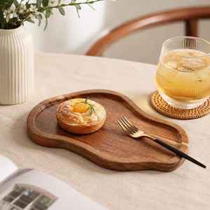 Modern Design Acacia Wood Handicraft Jewelry Serving <b>Tray</b> for Wedding Diwali Occasions Decorative Candle Display <b>Storage</b> <b>Tray</b> - Product Image 1