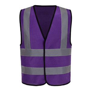 Chaleco de Seguridad Reflectante Morado 2026, Ecológico, para Hombre, Cuello en V, Transpirable, 100% Algodón, Ropa Exterior Informal de Verano, Color Sólido - Product Image 3