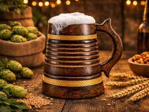 Gobelet à vin décoratif en bois de style vintage avec corde et verre à boire sculpté à la main pour la décoration de bar à domicile, de mariage et de fête - Product Image 4