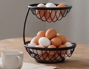 Nuevo diseño de organizador de huevos en metal con recubrimiento de polvo negro, perfecto para un almacenamiento y organización elegantes en la cocina. - Product Image 5