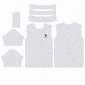 Trackstar Men's <b>White</b> Navy Geometric Print <b>Polo</b> Shirt Short Sleeve Button Collar Casual Golf <b>Top</b> Custom Logo - Product Image 5
