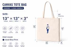 Sac fourre-tout en toile de coton AMANI 250 g/m² avec longues poignées, écologique, réutilisable, pour le shopping, impression minimaliste personnalisée, vente en gros, en vrac, style occidental - Product Image 2