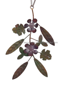 Handmade Decoration Hanging Leaf Yellow Wholesale Iron Mistletoe Bunch <b>For</b> Your Store Macrame Wall Hanging - Product Image 5