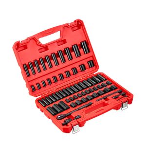 Set di chiavi a bussola a impatto da 64 pezzi con attacco da 3/8 pollici e bussole Torx per riparazioni (da 5/16 pollici a 1 pollice SAE 6-24mm metrico) - Product Image 3