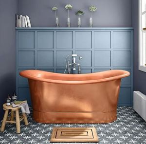 Bañera Ovalada de Cobre Independiente, Hecha a Mano, Clásica, Sin Tapa, para Baño de Casa u Hotel - Product Image 1
