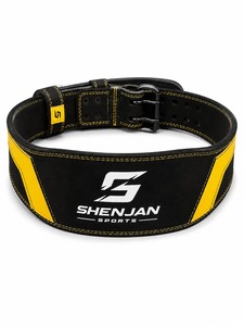 Ceinture de musculation en cuir robuste avec boucle à ardillon pour l'entraînement de force, personnalisable, protection du dos - Product Image 1
