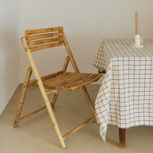 Eco Friendly Foldable Bamboo <b>Chair</b> with Removable Cushion for Outdoor Garden Balcony Furniture - Product Image 5