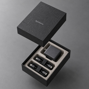 Boîte de rangement SunGene Graphite Lift-Off pour adaptateur de charge, câble et kit d'alimentation compact - Product Image 4