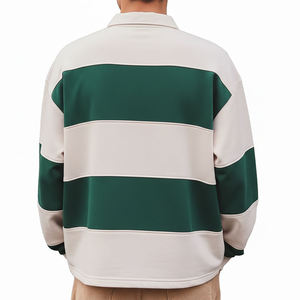 Wholesale Men's 100% Cotton Full Sleeve Rugby Polo <b>Shirts</b> Turn Down Collar Breathable Fabric Casual Wear Golf Style Polo <b>Shirts</b> - Product Image 2