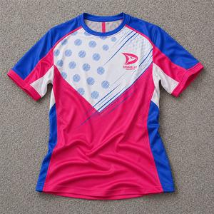 Camiseta Deportiva al por Mayor, Jersey de Pádel para Equipo, Camiseta Deportiva de Poliéster y Elastano con Tela de Secado Rápido y Gráficos Dinámicos - Product Image 1