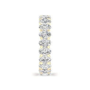 Anillo de Eternidad Completo con Diamantes Cultivados en Laboratorio de Corte Ovalado de Lujo en Oro de 10K, 14K, 18K, Plata 925, 935, Joyería Fina - Product Image 4