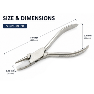 Combination Nylon Jaw Pliers Half Round Flat Jewelry Tool Non Scratch <b>Wire</b> Bending Shaping DIY <b>Craft</b> Repair Tool - Product Image 3