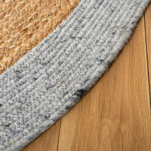 Ensemble de tapis de qualité supérieure tissés à la main en jute naturelle/laine/coton - Product Image 4